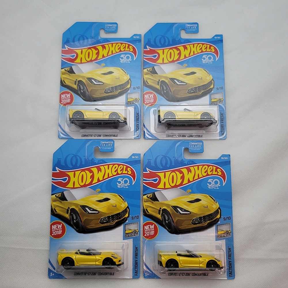 Hot Wheels 50th Anniversary Corvette C7 Z06 Convertible FACTORY FRESH